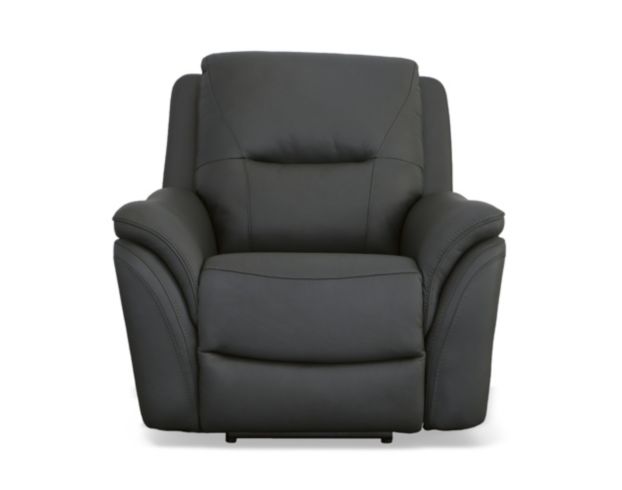 Flexsteel Fallon Gray Leather Power Recliner large image number 1