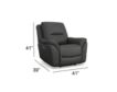 Flexsteel Fallon Gray Leather Power Recliner small image number 10