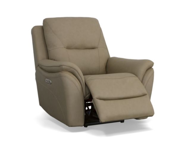Flexsteel Fallon Taupe Leather Power Recliner large image number 2
