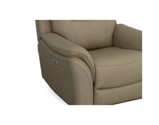 Flexsteel Fallon Taupe Leather Power Recliner large image number 8