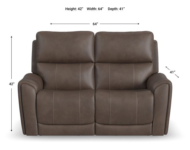 Flexsteel Industries Inc Carter Cappuccino Power Reclining Loveseat large image number 7