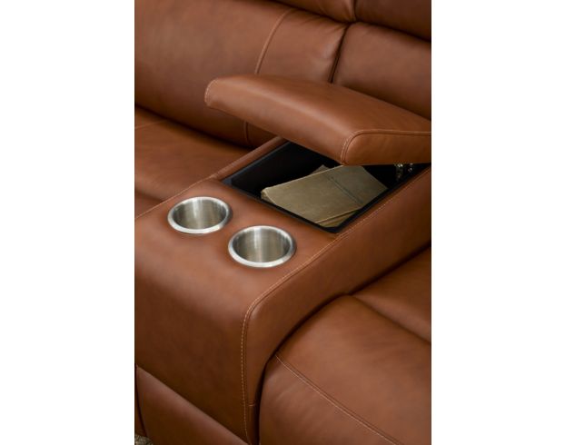 Flexsteel Henry Caramel 6-Piece Leather Power Reclining Sectional large image number 9