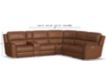 Flexsteel Henry Caramel 6-Piece Leather Power Reclining Sectional small image number 10