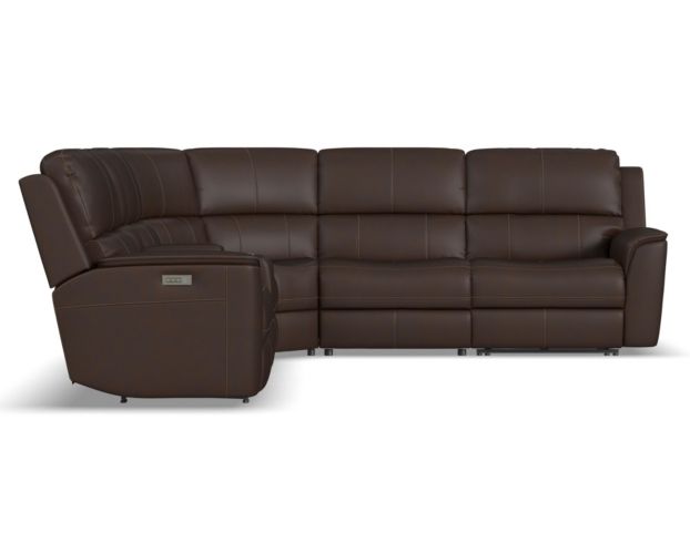 Flexsteel Henry Leather 6-Piece Power Reclining Sectional large image number 2