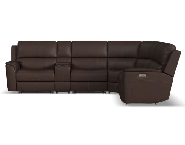 Flexsteel Henry Leather 6-Piece Power Reclining Sectional large image number 3