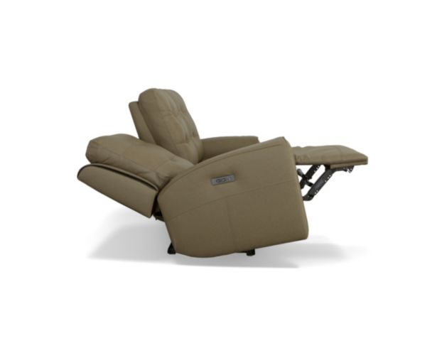 Flexsteel Industries Inc Iris Khaki Power Sofa large image number 3