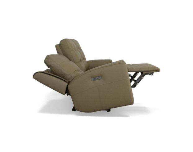 Flexsteel Industries Inc Iris Khaki Power Sofa large image number 4