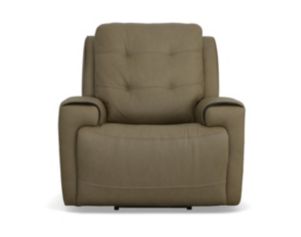 Flexsteel Industries Inc Iris Khaki Leather Power Recliner