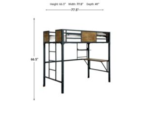 Furniture Of America Clapton Twin Over Desk