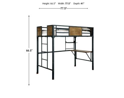 Furniture Of America Clapton Twin Over Desk