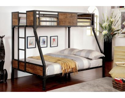 Furniture Of America Clapton Twin Over Full Bunk Bed