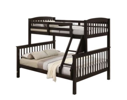 Furniture Of America Brookings Dark Walnut Twin Over Full Bunk Bed