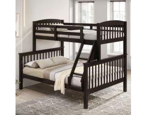 Furniture Of America Brookings Dark Walnut Twin Over Full Bunk Bed