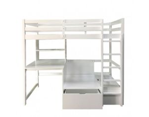 Furniture Of America Callistus Twin Loft Bed with Workstation