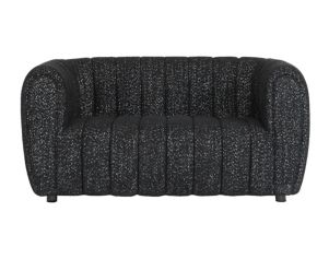 Furniture Of America Aversa Black Boucle Loveseat