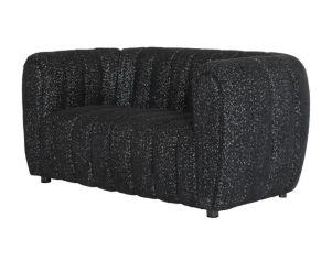 Furniture Of America Aversa Black Boucle Loveseat