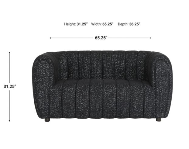 Furniture Of America Aversa Black Boucle Loveseat large image number 7