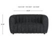 Furniture Of America Aversa Black Boucle Loveseat small image number 7