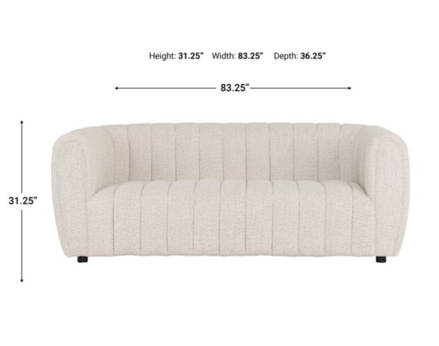 Furniture Of America Aversa White Boucle Sofa large image number 8