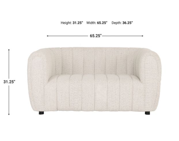 Furniture Of America Aversa White Boucle Loveseat large image number 6