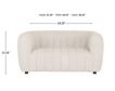 Furniture Of America Aversa White Boucle Loveseat small image number 6