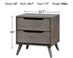 Furniture Of America Lennart Gray Nightstand small image number 3