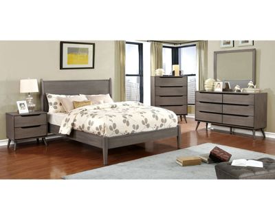 Furniture Of America Lennart 3-Piece Gray King Bed Set