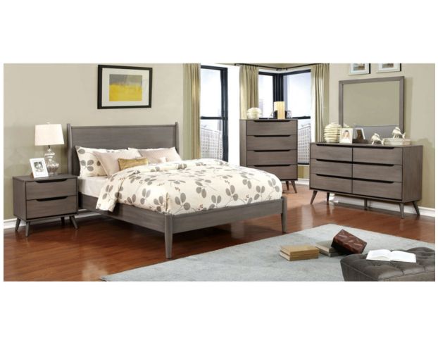 Furniture Of America Lennart 3-Piece Gray King Bed Set large image number 1