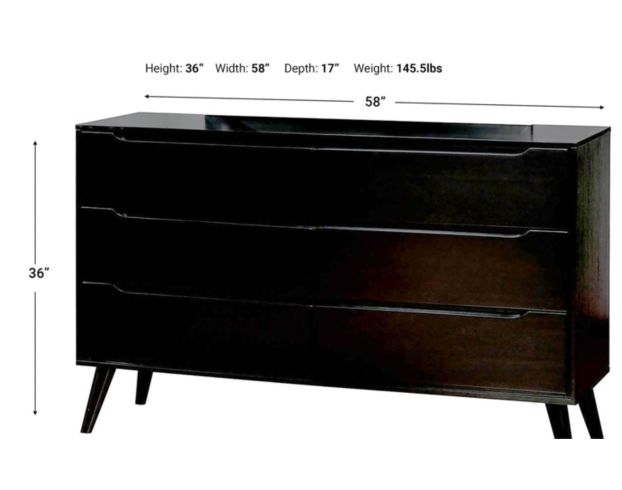 Furniture Of America Lennert Black Dresser large image number 3