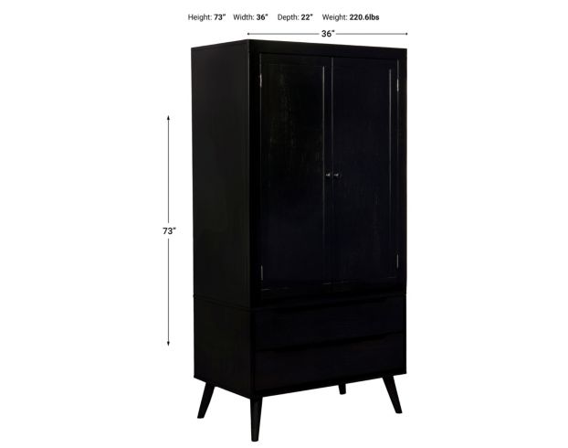 Furniture Of America Lennart Black Armoire large image number 4