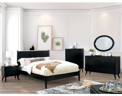 Furniture Of America Lennart Black Queen Bed