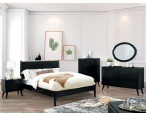 Furniture Of America Lennert Black King Bed