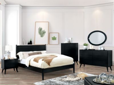 Furniture Of America Lennart 3-Piece Black King Bed Set