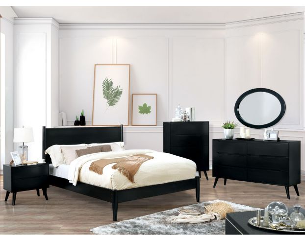 Furniture Of America Lennart 3-Piece Black King Bed Set large image number 1