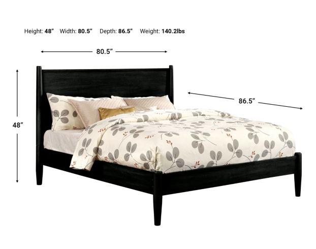 Furniture Of America Lennart 3-Piece Black King Bed Set large image number 5