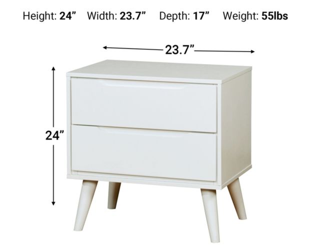 Furniture Of America Lennart White Nightstand large image number 4