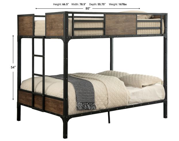 Furniture Of America Clapton Full over Full Bunk Bed large image number 3