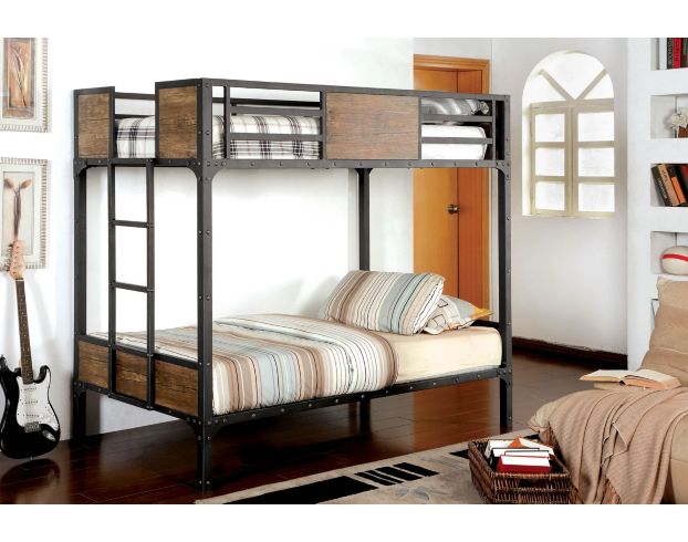 Furniture Of America Clapton Twin over Twin Bunk Bed large image number 2