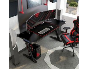 Furniture Of America Good Game Black Gaming Desk