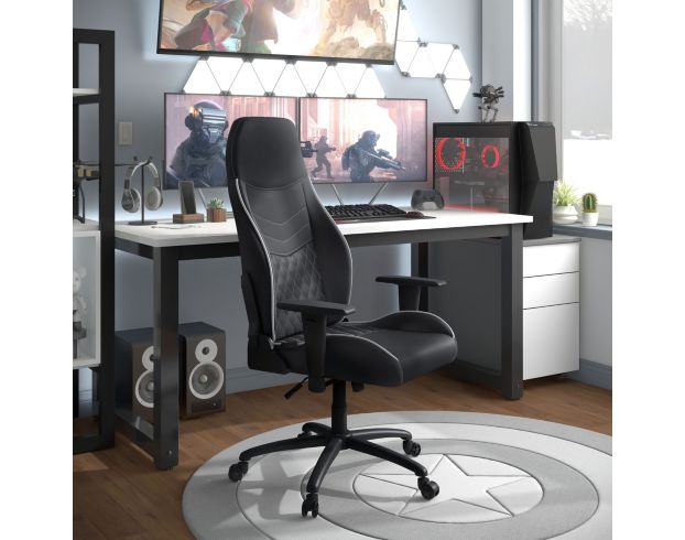 Furniture Of America Good Game Black and White Gaming Chair large image number 2