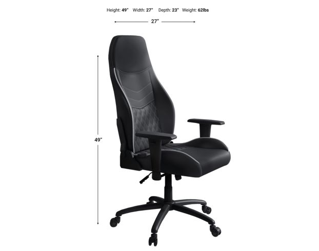 Furniture Of America Good Game Black and White Gaming Chair large image number 3