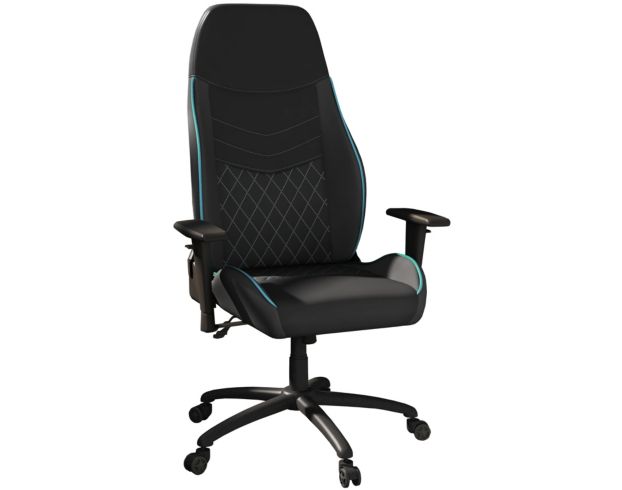 Furniture Of America Good Game Black and Blue Gaming Chair large image number 1