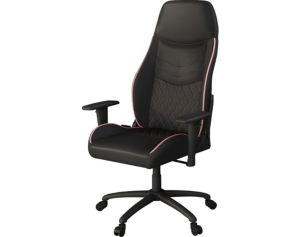 Furniture Of America Good Game Black and Pink Gaming Chair
