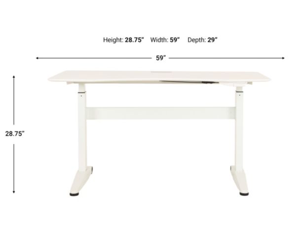 Furniture Of America Kilke White Sit/Stand Desk large image number 6