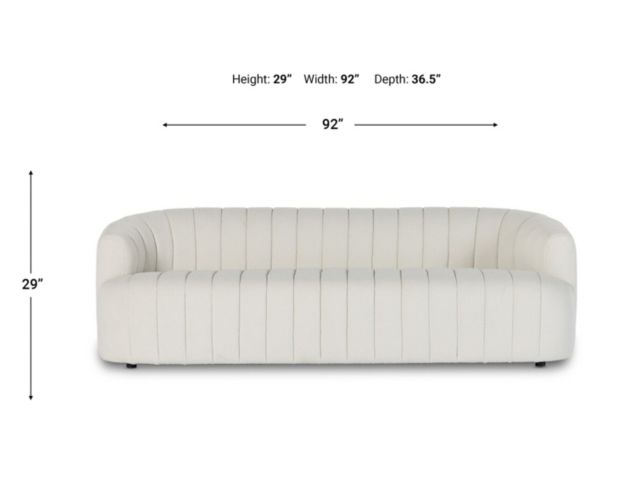 Four Hands Elliana Fiqa Boucle Natural Sofa large image number 13