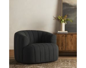 Four Hands Elliana Charcoal Boucle Swivel Chair