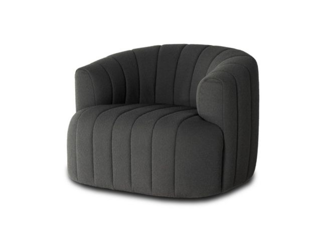 Four Hands Elliana Charcoal Boucle Swivel Chair large image number 3