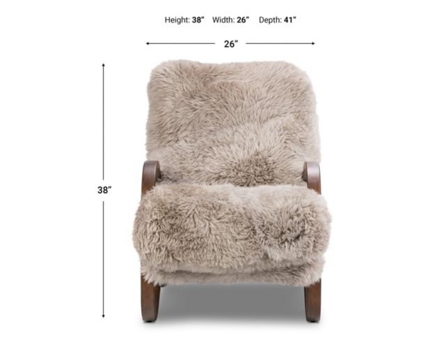 Four Hands Tobin Taupe Magnolian Fur Accent Chair large image number 13