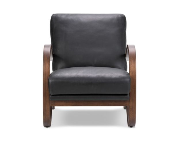 Four Hands Paxon Black Genuine Leather Accent Chair large image number 1