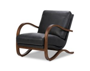 Four Hands Paxon Black Genuine Leather Accent Chair